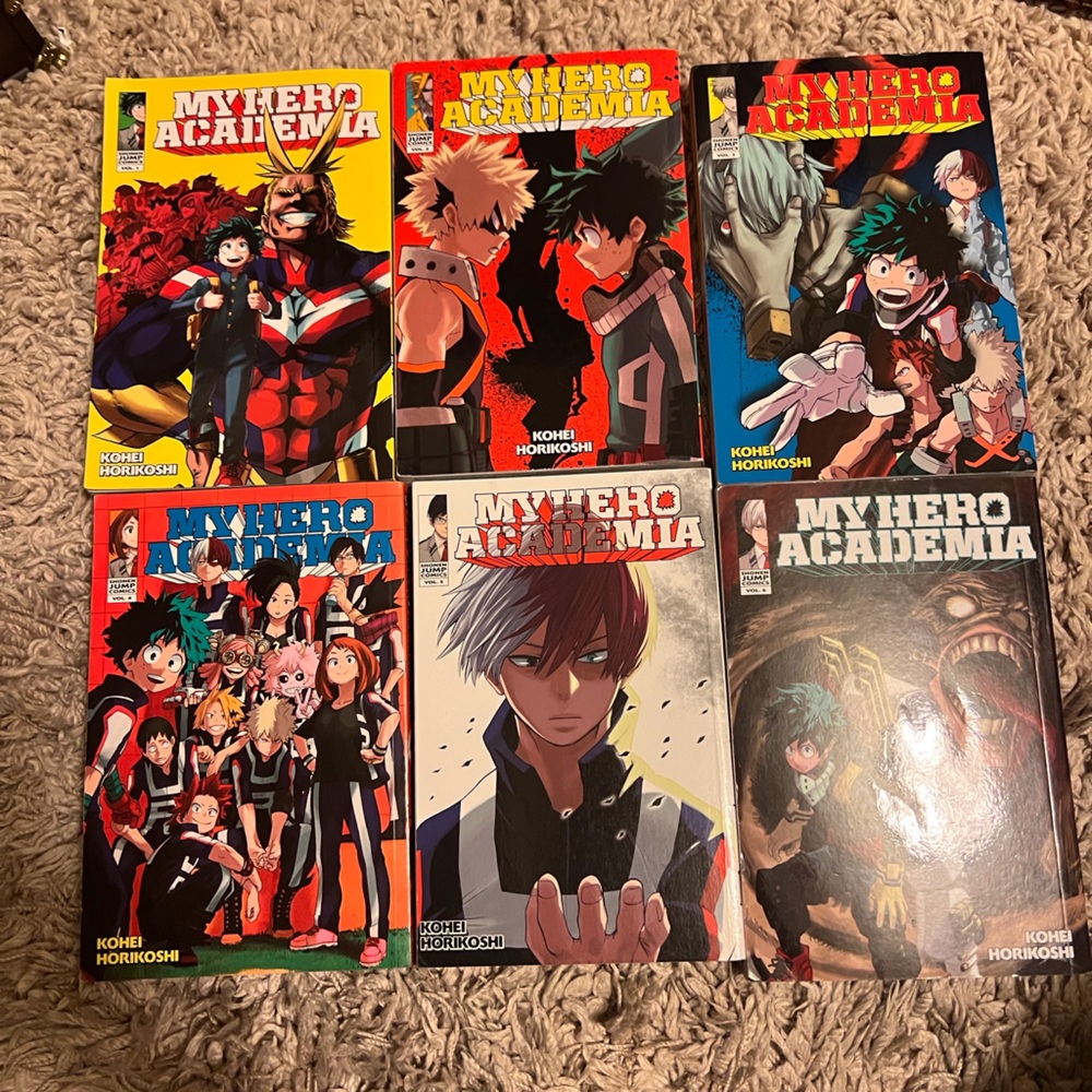 My Hero Academia Manga Set 1-34 missing 7 + novels 1 and 6
